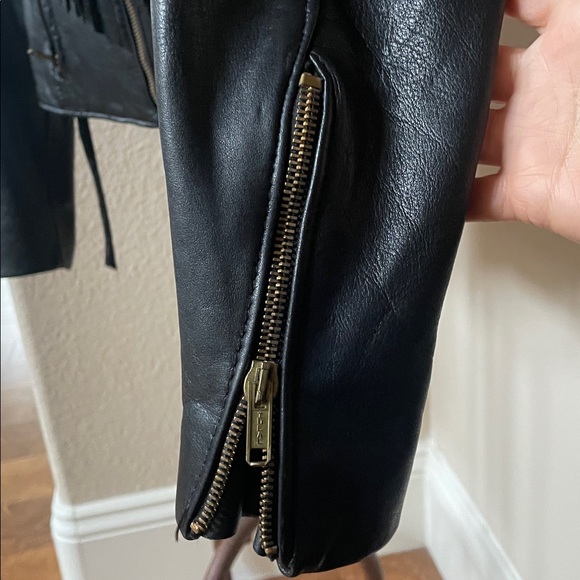 Protect Leather Fringe Motorcycle jacket - Picture 4 of 13